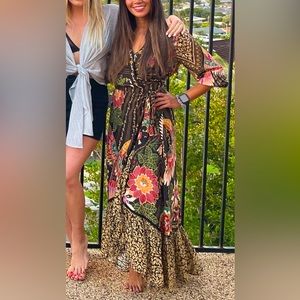 Farm Rio Anthropologie wrapped dress